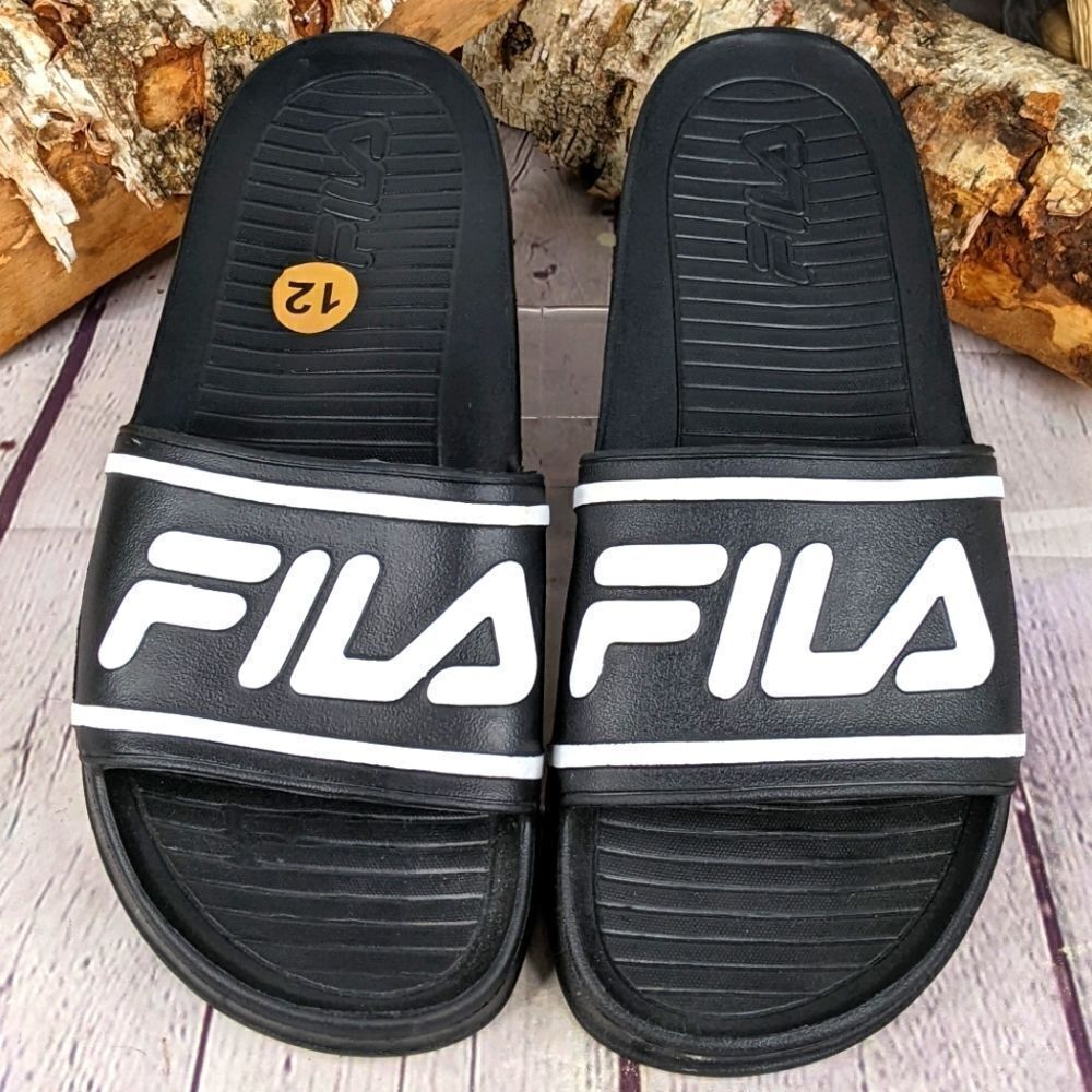 Fila SLEEK SLIDE LT Black Slip-On Athletic Sandals